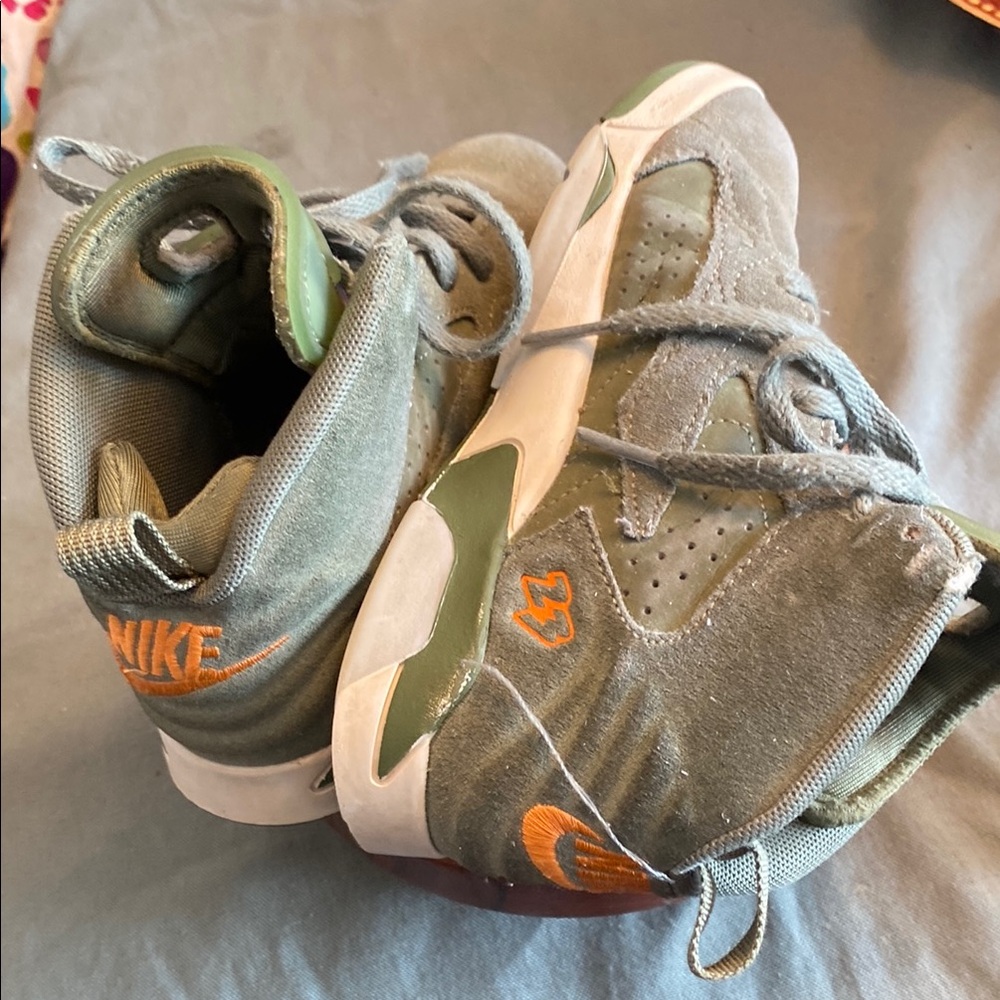 Nike Kids Olive and Orange Sneakers